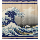 De grote golf van Kanagawa Douchegordijn (Voorkant)