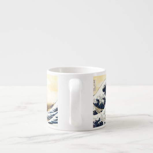 De Grote Golf van Kanagawa Espresso Kop (Achterkant)