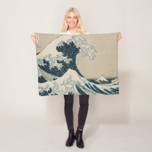 De Grote Golf van Kanagawa Fleece Deken