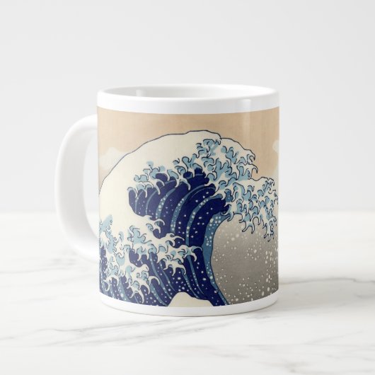 De Grote Golf van Kanagawa Hokusai Extra Grote Beker (Voorkant links)