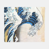 De Grote Golf van Kanagawa, Hokusai Fleece Deken (Voorkant (Horizontaal))