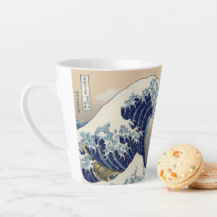 De Grote Golf van Kanagawa Hokusai Latte Mok