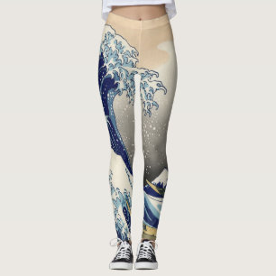 De Grote Golf van Kanagawa Hokusai Leggings