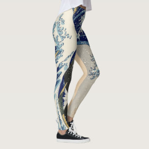 De Grote Golf van Kanagawa Hokusai Leggings