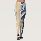 De Grote Golf van Kanagawa Hokusai Leggings (Achterkant)