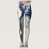 De Grote Golf van Kanagawa Hokusai Leggings (Voorkant)