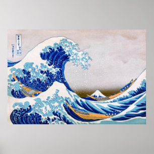 De Grote Golf van Kanagawa, Hokusai Poster