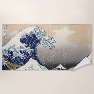 De Grote Golf van Kanagawa Hokusai Strandlaken