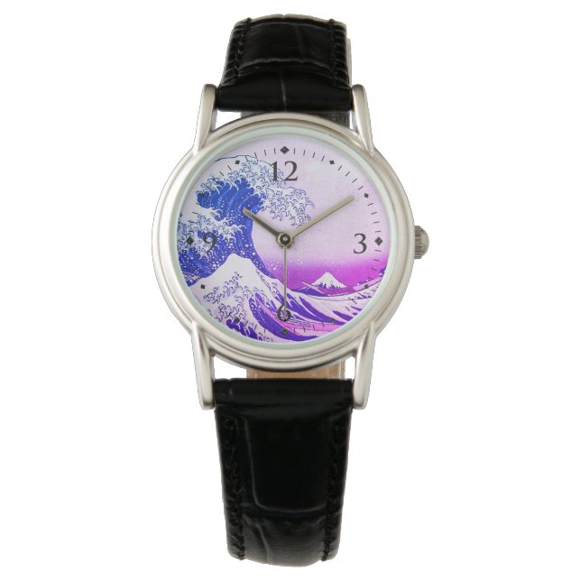 De grote golf van Kanagawa Horloge (Voorkant)