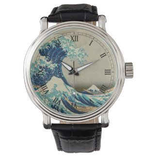 De Grote Golf van Kanagawa Horloge