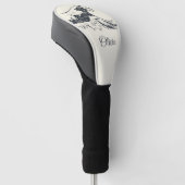 De Grote Golf van Kanagawa illustratie Golfheadcover (Schuin)