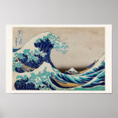 De Grote Golf van Kanagawa  illustratie Poster (Voorkant)