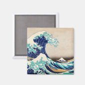 De Grote Golf van Kanagawa  Japanse kunst Magneet (Voorkant / Achterkant)