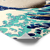 De Grote Golf van Kanagawa Japanse kunst Poster (Hoek)