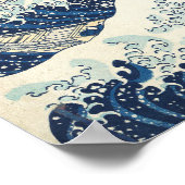 De Grote Golf van Kanagawa Japanse kunst Poster (Hoek)