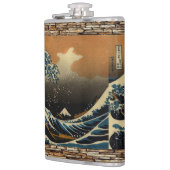 De Grote Golf van Kanagawa  Japanse Kunstenaar Heupfles (Links)