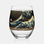 De Grote Golf van Kanagawa Japanse Kunstenaar Wijnglas Zonder Voet (Links)