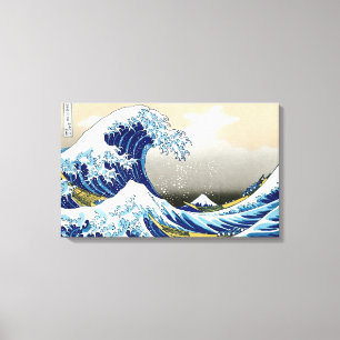 De grote golf van Kanagawa Katsushika Hokusai Canvas Afdruk