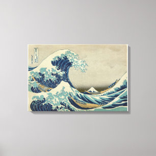 De Grote Golf van Kanagawa - Katsushika Hokusai Canvas Afdruk