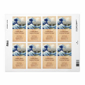 De grote golf van Kanagawa Katsushika Hokusai Etiket (Full Sheet)