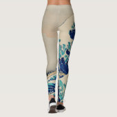 De grote golf van Kanagawa  kunst Leggings (Achterkant)