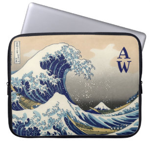 De Grote Golf van Kanagawa Laptop Sleeve
