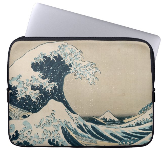 De Grote Golf van Kanagawa Laptop Sleeve (Voorkant)