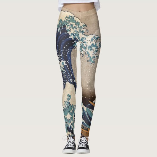 De Grote Golf van Kanagawa Leggings (Voorkant)