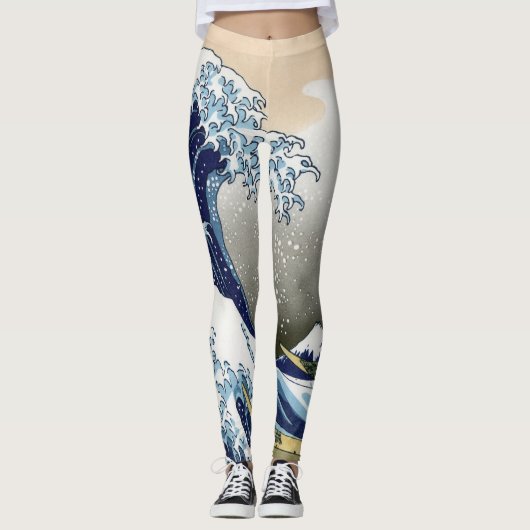 De grote golf van Kanagawa Leggings (Voorkant)