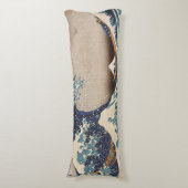 De grote Golf van Kanagawa Lichaamskussen (Voorkant Verticaal)