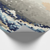 De grote golf van Kanagawa met 8 bits Pixel Art Cadeaupapier (Hoek)