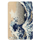 De grote golf van Kanagawa met 8 bits Pixel Art Magneet (Verticaal)