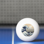 De grote golf van Kanagawa met 8 bits Pixel Art Pingpongballen (Net)