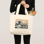 De grote golf van Kanagawa met 8 bits Pixel Art Tote Bag (Voorkant (product))