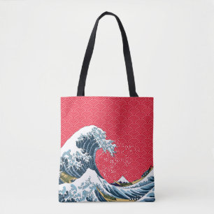De Grote Golf van Kanagawa Modern Pop Draagtas