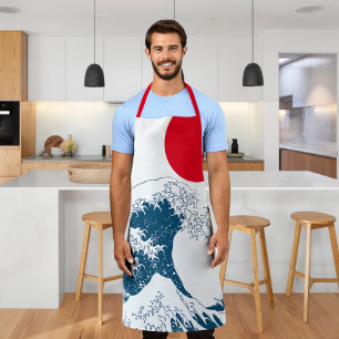De grote golf van Kanagawa Modern Twist Schort