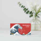 De Grote Golf van Kanagawa - Moderne Pop Visitekaartje (Staand voorkant)