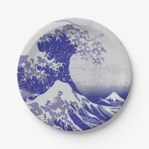 De Grote Golf van Kanagawa Papieren Bordje