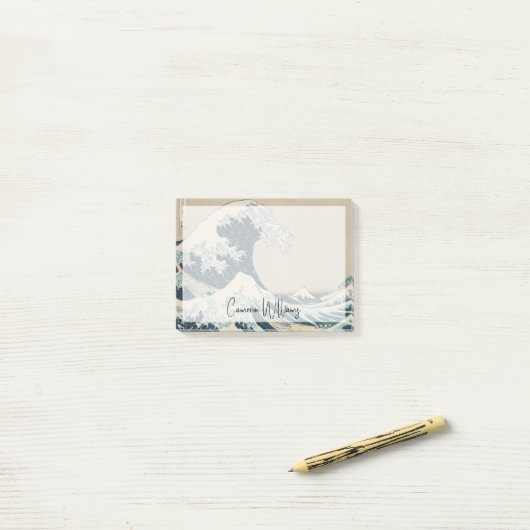De Grote Golf van Kanagawa Post-it® Notes (Op bureau)