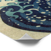 De Grote Golf van Kanagawa Poster (Hoek)