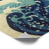 De Grote Golf van Kanagawa Poster (Hoek)