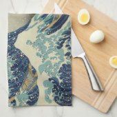 De Grote Golf van Kanagawa Poster Theedoek (Quarter Fold)