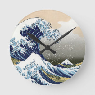 De grote golf van Kanagawa Ronde Klok
