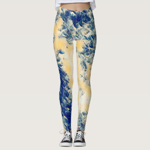 De Grote Golf van Kanagawa Style-Leggings Leggings