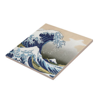 De grote golf van Kanagawa Tegeltje