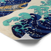 De Grote Golf van Kanagawa Vintage Poster (Hoek)
