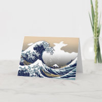 De Grote Golf van Kanagawa Wenskaart