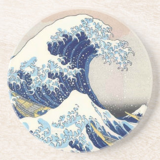 De Grote Golf van Kanagawa Zandsteen Onderzetter