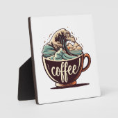 De grote golf van koffie fotoplaat (Voorkant)