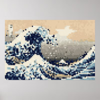 De Grote Golf voor Kanagawa 8 Bit Pixel Art